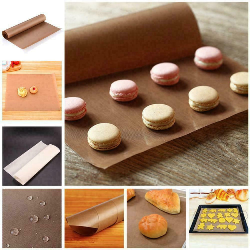 1 Reusable Copper Universal Teflon Oven Cooker Liner Baking Lining BBQ Mat P1F7