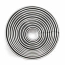 12PCS Cookie Cutters Stainless Steel Cookie Cutters Round Patisserie Cutter G8C5