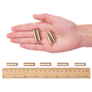 50 Pieces 25mm Straight Tube Beads Smooth Brass Spacer Beads Connector Findings