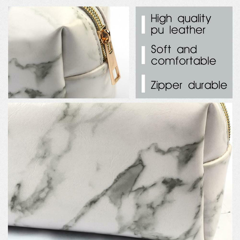 Marble Cosmetic Bag Makeup Brush Powder Makeup Tool Storage Pouch (Bag) A