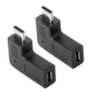 90 Degree Micro USB Socket To Type C Plug Right Angle Plug USB Adapter Right