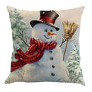 4pcs Happy Christmas Pillow Cover Decorative Cotton Linen Sofa Pillow Case  Y7S1