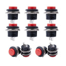 10 momentary push button switch OFF-(ON) 16mm red