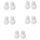 5 Pairs Eargel for Gear Circle SM-R130 Medium Anti-Slip Silicone Gel White