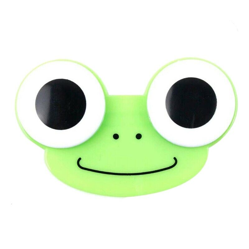 Contact Lens Case 3 Pcs Green Plastic Contact Lens Holder Portable Cartoon  L7W7