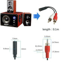 New 3.5mm Audio Jack Female To 2 x Phono RCA Male Stereo Cable Lead Connect T0Y7