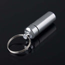 1pcs Waterproof Aluminum Pill Box Case Bottle Cache Drug Holder Keychain Co Y8Z5