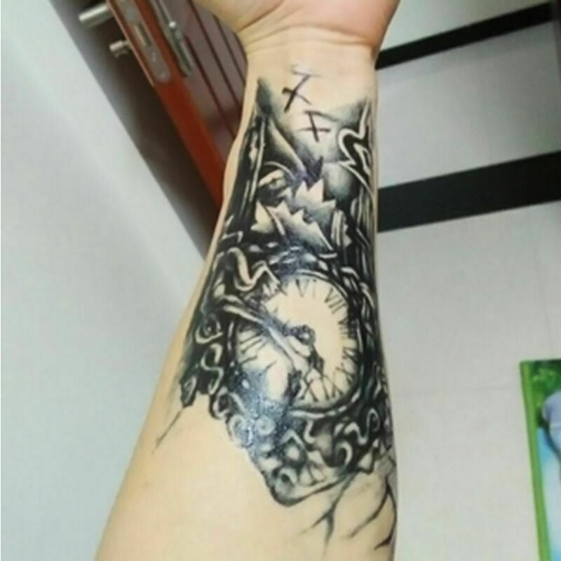 1PC Temporary Large Tattoo Arm Body Art Removable Waterproof Tattoo AU I7K9