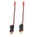 2pcs Deans T Male to Female Connector Adapter with Male JST Lead Wire 5 inch