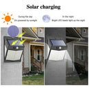 122LED Solar Power PIR Motion Sensor Wall Light Outdoor Garden Street Lamp