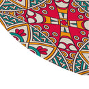 Bohemia 49" Round Elastic Tablecloth Table Cover Indoor Outdoor Dining Party