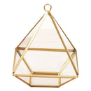Diamond Shape Box Organizer Geometry Glass Cosmetic Storage Box Jewelry Col H2N1