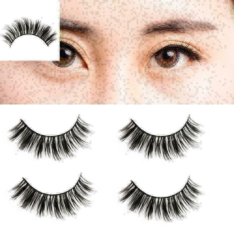 Human Hair Flutter Wispy False Eyelashes Like Red Cherry w N8N8 D4Z7 Z8M8 R S8U9