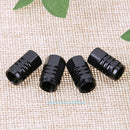 4pcs Black Wheel Tyre Tire Valve Stems Air Dust Cover Screw Caps Car Truck Bike
