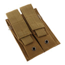 Outdoor Double Pouch Bag Flashlight Holder Sports Travel Pouch Khaki Nylon