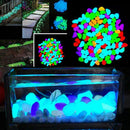 100Pcs Glow in the Dark Pebbles Artificial Stone Walkway Aquarium Fish Tank Q4X7