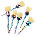 6pcs Rose Shape Yellow Makeup Brushes Foundation Powder Blush Brush Set