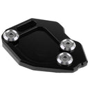 Black Side Stand Kickstand Extension Foot Plate Pad For BMW F800GS 2008-2014