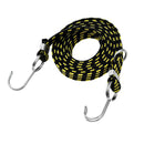 Stretch Elastic Bikes Luggage Hanging Rope Belts Strap with Hook Yellow 4m