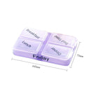 4 Times A Day Weekly Medicine Case Moisture-Proof Container for Pills Vitamin