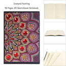 DIY Mandala Special Shaped Diamond Painting 50 Pages Sketchbook A5 Notebook