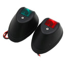 2 Packs Nylon Red&Green Signal Lamp Sidelight 12V / 24V Navigation Light