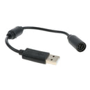 USB Converter Cable for Microsoft Xbox 360 Controller Breakaway Cord - Black