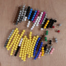 Montessori Maths Material 1-100 Numbers Count 1-10 Beads Bars Preschool Toys
