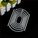 6pcs Square Frame Metal Cutting Die For DIY Scrapbooking Album Paper Cards FT