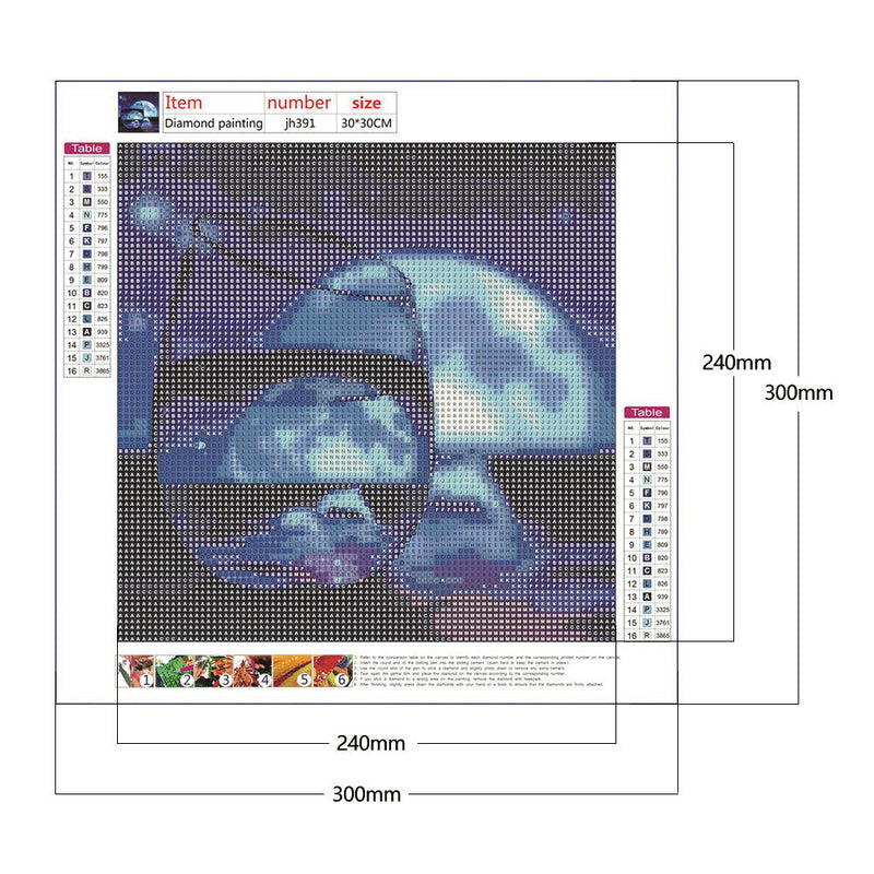 5D DIY Full Round Drill Diamond Painting Fantasy Cup Cross Stitch (jh391)