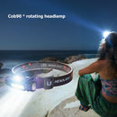 Portable LED Rotating Head Lamp Magnetic Camping Lamp for Outdoor Lighting A