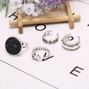4Pcs/set Women Open djustable Knuckle Ring Geometry Rings Set Charm Jewelry G BX