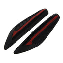 4 Pcs Auto Car Black Red Rubber Front Rear Door Protector Stickers