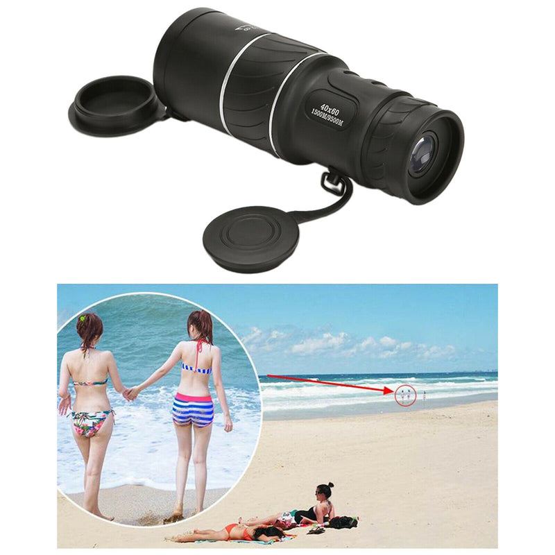 40x60 High Power BAK4 HD Monocular Telescope Waterproof Day  Outdoor