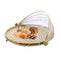 1Pc Hand Woven Bug Proof Basket Dustproof Picnic Basket Handmade Fruit Vege