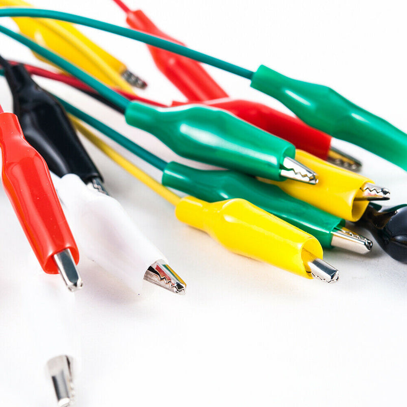 10pcs Double-ended Crocodile Clips Cable Alligator Clips Wire Testing Wire Hot ~