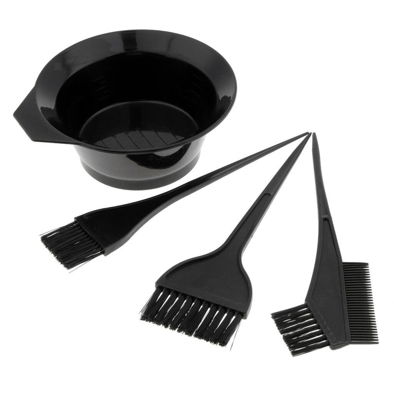 Pro 4pcs Salon Hair Dye Set Kit Hair Color Brush Comb Mixing Bowl Tint Tool