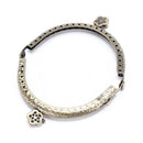 1X 8.5cm Retro Flower  Handbag Handle Metal Frame Kiss Clasp Lock Purse Frame3c