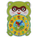 Award Winning Hape Happy Hour Clock Kid Wooden Time Learning Puzzle Squirrel