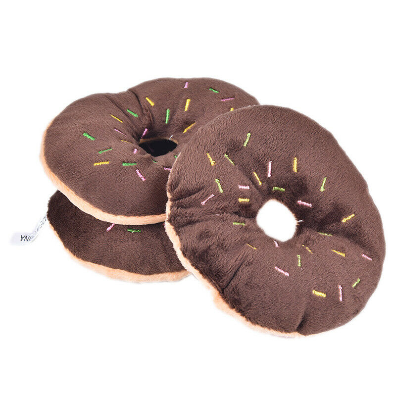 1PC Innovative Puppy Cat Squeaky Donut Toys Pet Dog Chew Throws For Pet Produ BX