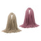 2PCS Women's Stylish Long Scarf Plain Hijab Shawl