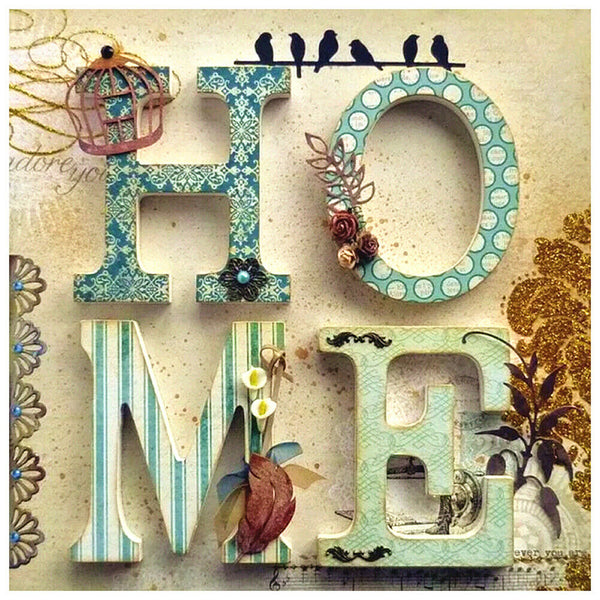 5D DIY Full Drill Diamond Painting Text Cross Stitch Embroidery Kit (JH408)