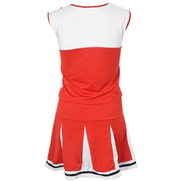 Tank top Petticoat Pom Pom-pom cheerleader cheer leaders L (38-40) 2 piece  V2K4