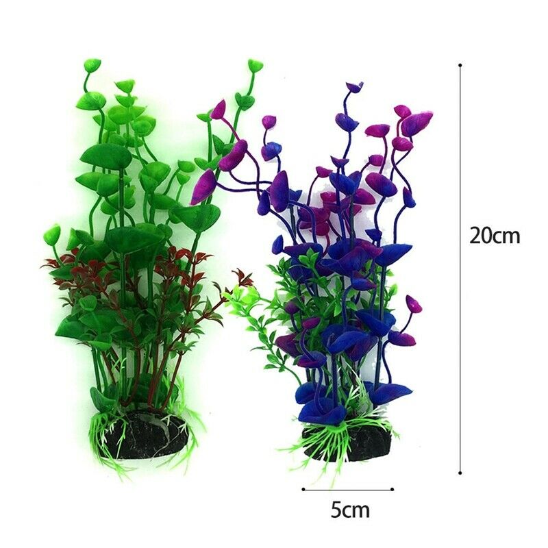 Artificial Aquatic Plants, 7 Pcs Large Aquarium Plants Plastic Fish Tank De