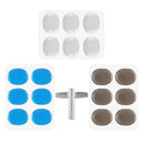 3 Sets Drum Damper Pads Silencer Drum Kit Tool w/ Drum Tuner for Drummer