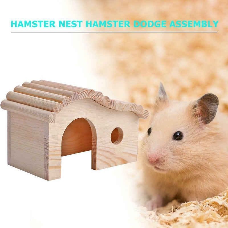 Hamster Hedgehog Sleeping Beds Portable Wooden Small Animal House Dodge Assembly