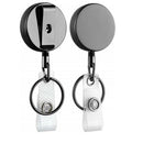 1pc Retractable Badge Holder Reel Name Card Keychain Metal ID Belt Clip Keyr Kw