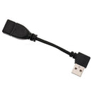 Left Angle USB 2.0 Extension Adapter Converter Cable Type A Male to Female W9H1