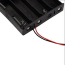 4 Slot 18650 Cells Battery Holder Storage Box Case With DC Power Plug BLACK