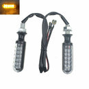 1Pair Motorcycle Bike 12 LED Amber Turn Signal Indicator Light Lamp Bulb Tide